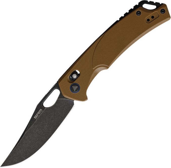 SRM Knives Model 9201 Folder, D2 Steel, Brown G10, SRM9201GW