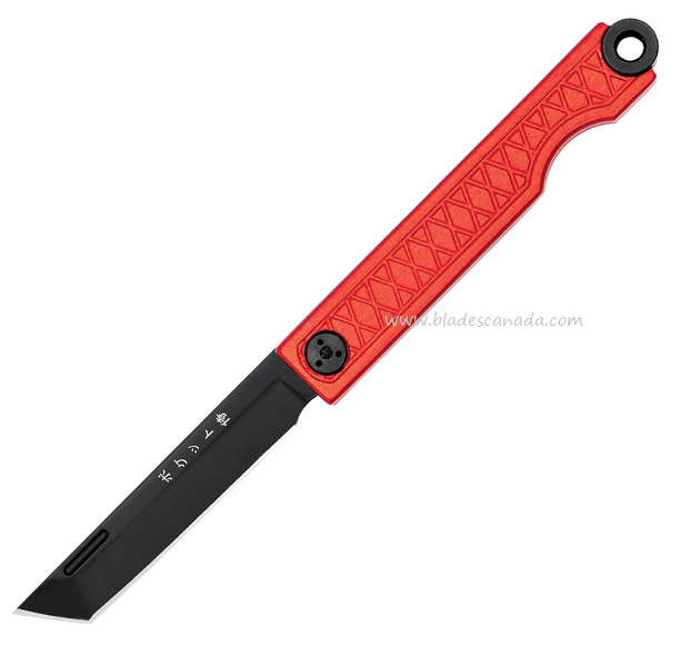 StatGear Pockey Samurai Slipjoint Folding Knife, 440C Two-Tone, Aluminum Red, STAT116RED