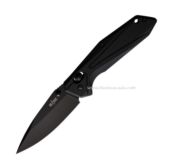 S-TEC Rapid Lock Folding Knife, Stainless Black, G10 Black, STTS033