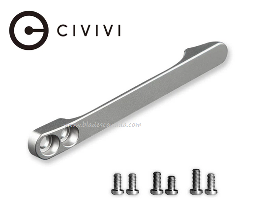 CIVIVI Titanium Pocket Clip, 6 Piece Titanium Screws, T001C