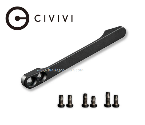 CIVIVI Titanium Black Pocket Clip, 6 Piece Screws, T001D - Click Image to Close