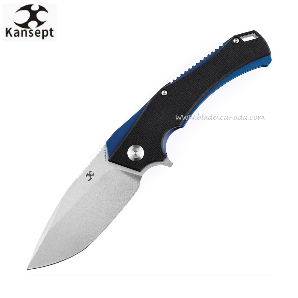 Kansept Mini Hellx Flipper Folding Knife, D2 SW, G10 Black, T2008A1