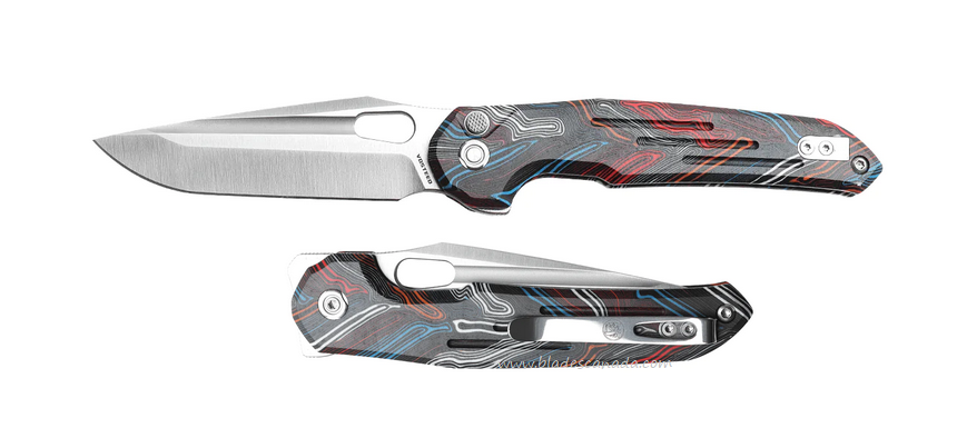 Vosteed Thunderbird Flipper Folding Knife, S35VN, G10 Rainbow (Magpie), TB3SG4