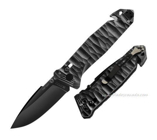 TB Outdoor C.A.C. S200 Folding Knife, Nitrox Black, Black Handle, TBO042