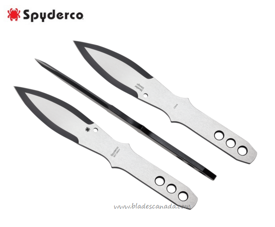 Spyderco Medium Triple Throwing Set, Leather Sheath, TK01MD