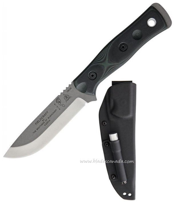 TOPS B.O.B. Hunter Fixed Blade Knife, 154CM, G10 Green/Black, BROS154GB - Click Image to Close
