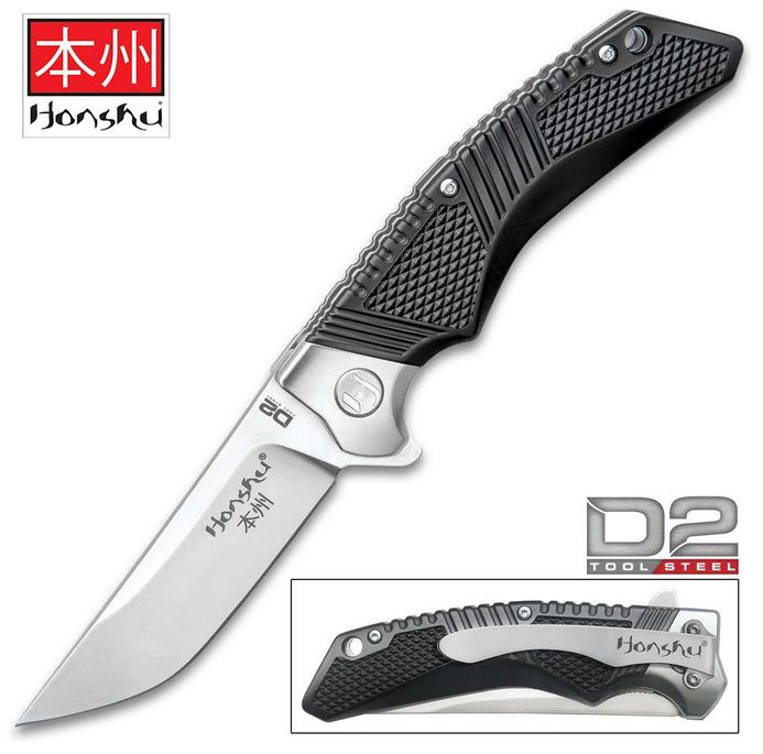 Honshu Sekyuriti Flipper Folding Knife, D2 Steel, UC3349