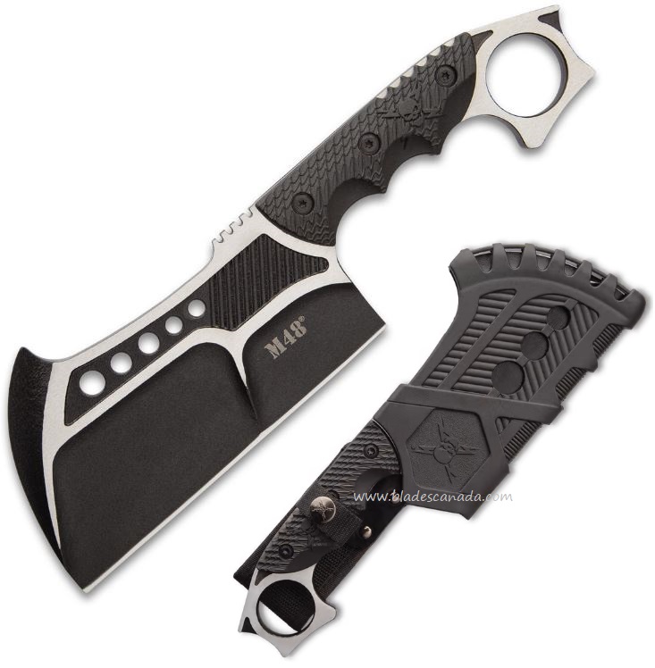 M48 Conflict Cleaver Fixed Blade Knife, w/Vortec Belt Sheath, UC3425