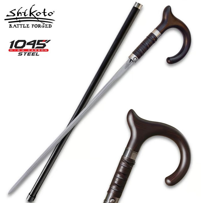 Shikoto Bentleman's Hook Cane, 1045 Carbon, UC3611