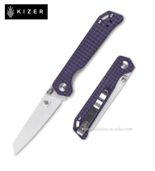 Kizer Mini Begleiter Folding Knife, N690, G10 Purple, V3458RN6