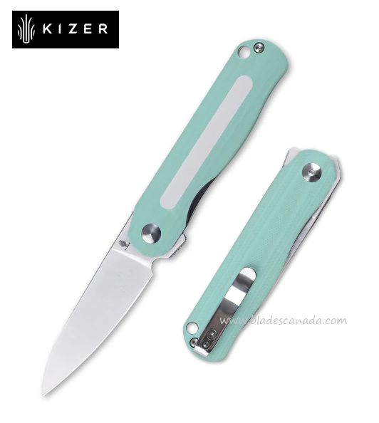 Kizer Mini Lätt Vind Flipper Folding Knife, N690, G10 Tiffany Blue, V3567N4