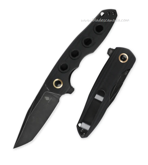 Kizer Nalu Flipper Framelock Knife, N690 Black, G10 Gray, V4568N1