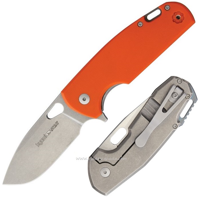 Viper Italy Knives Kyomi Flipper Folder, N690Co, Orange G10/Titanium, V5940GO