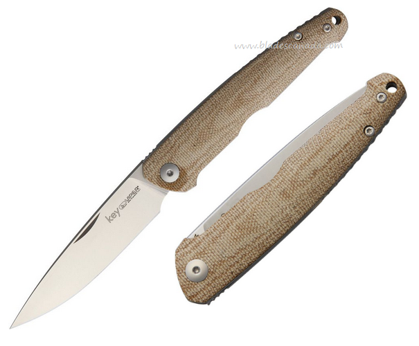 Viper Key Slipjoint Folding Knife, M390 Satin, Micarta Natural, V5976CN