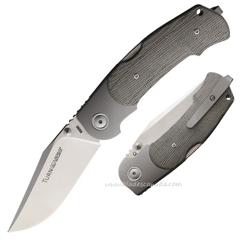 Viper TURN Folding Knife, M390 Satin, Micarta Green, V5982GB3D