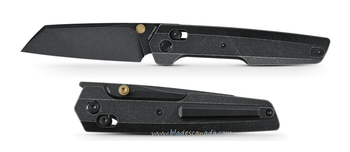 Vosteed Dachshund Folding Knife, M390 Black SW, Titanium Black SW, A1201