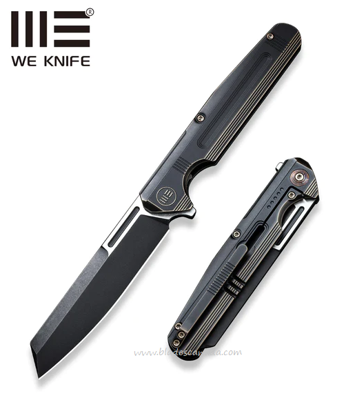WE Knife Reiver Flipper Framelock Knife, Ltd Edition, CPM S35VN, Titanium Black, 16020-5