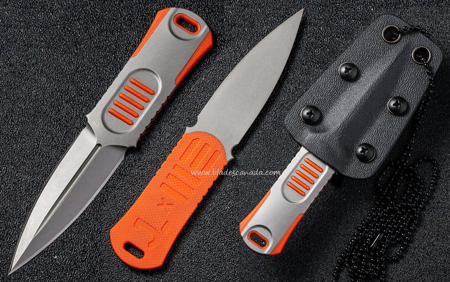 WE Knife OSS Dagger Fixed Blade Knife, 20CV, Stainless/G10 Orange, 2017B - Click Image to Close
