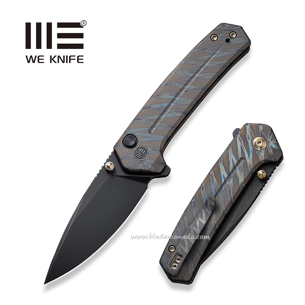 WE Knife Culex Flipper Folding Knife, CPM 20CV, Titanium Handle, Button Lock, WE21026B-7