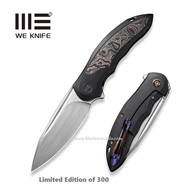 WE Knife Makani Flipper Folding Knife, Ltd Edition, CPM 20CV, Titanium, 21048B-1