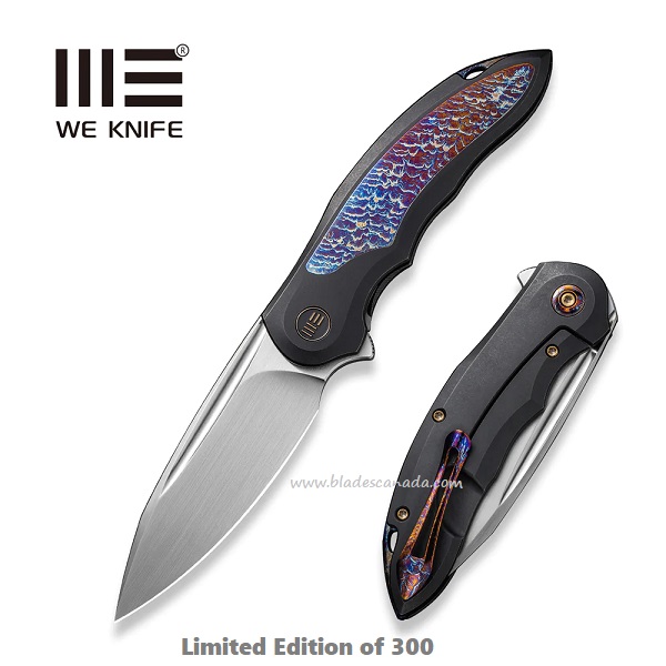 WE Knife Makani Flipper Folding Knife, CPM 20CV, Titanium, Limited Edition, WE21048B-3