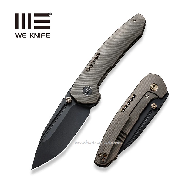 WE Knife Trogon Framelock Folding Knife, CPM 20CV, Bronze Titanium, WE22002-2