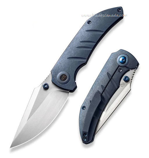 WE Knife Riff-Raff Framelock Folding Knife, CPM 20CV, Titanium Blue, WE22020B-2