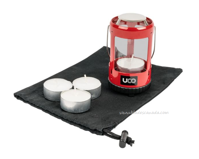 UCO Mini Candle Lantern Kit 2.0, 4 Candles, Carry Case, A-KIT-RED