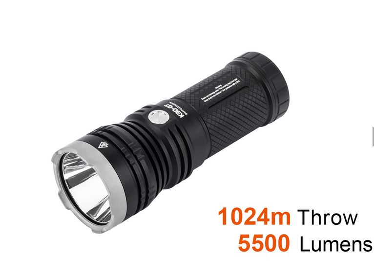 Acebeam K30-GT Compack Flashlight, LUMINUS SBT-90 White LED - 5500 Lumens