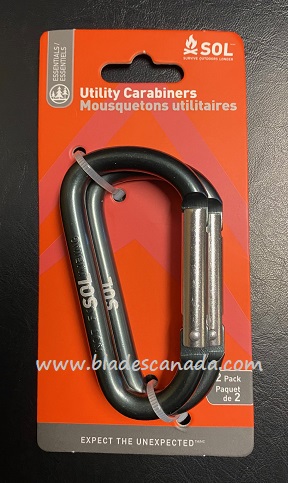 Survive Outdoors Longer SOL Utility Carabiners [2 Pack]
