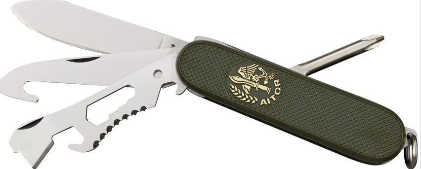 Aitor Escape Penknife Multitool - OD Green (Online Only)
