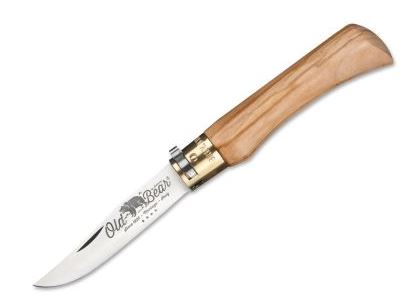 Antonini Old Bear Large Folding Knife, Stainless, Olive Wood, ANTR930721LU