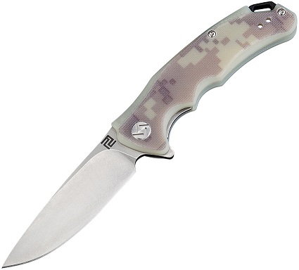 Artisan Cutlery Mini Tradition Flipper Folding Knife, D2, G10 Camo, 1702PSCGF - Click Image to Close
