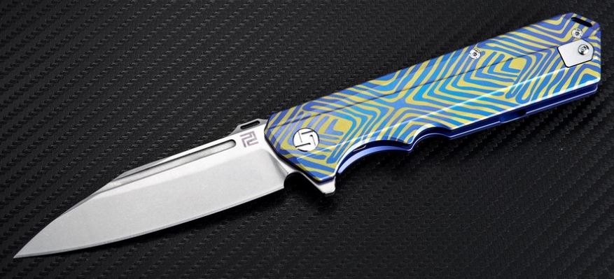 Artisan Cutlery Littoral Flipper Framelock Knife, S35VN, Titanium, ATZ1703GBU03