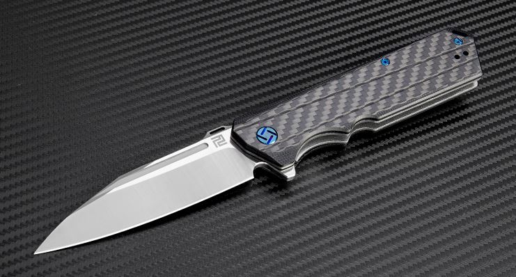 Artisan Cutlery Littoral Flipper Folding Knife, S35VN, Carbon Fiber, 1703PCF - Click Image to Close