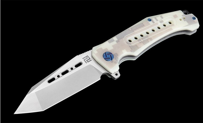 Artisan Cutlery Jungle Flipper Folding Knife, D2, G10 Camo, 1705PCG - Click Image to Close