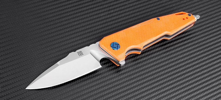 Artisan Cutlery Predator Flipper Folding Knife, D2, G10 Orange, 1706POE - Click Image to Close