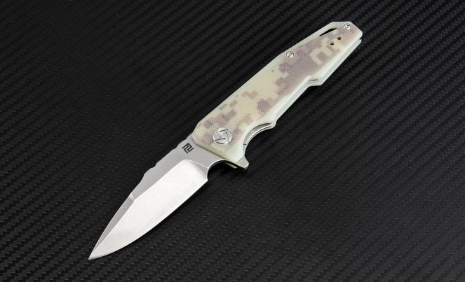 Artisan Cutlery Predator Flipper Folding Knife, D2, G10 Camo, 1706PSCGF - Click Image to Close