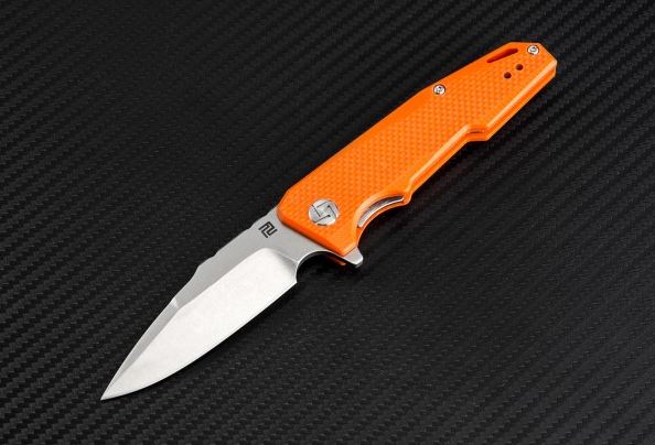 Artisan Cutlery Predator Flipper Folding Knife, D2, G10 Orange, ATZ1706PSOEF