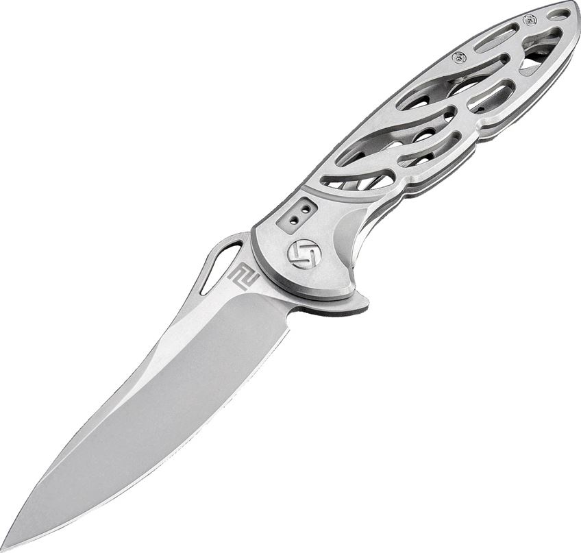 Artisan Cutlery Dragonfly Flipper Framelock Knife, D2, Stainless Handle, ATZ1801PSW
