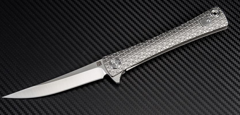 Artisan Cutlery Waistline Flipper Folding Knife, S35VN, Titanium Grey, 1805G-GYS