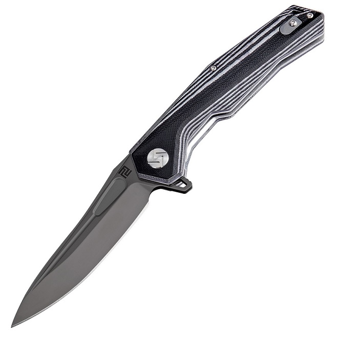 Artisan Cutlery Zumwalt Flipper Folding Knife, D2, G10 Black/White, ATZ1808PBBGC