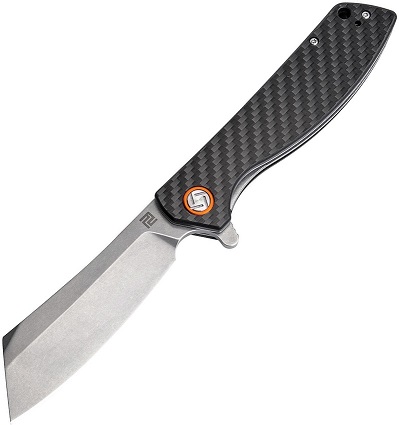 Artisan Cutlery Tomahawk Flipper Folding Knife, D2, Carbon Fiber, 1815PCF - Click Image to Close