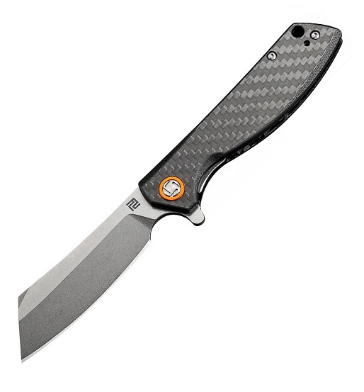 Artisan Cutlery Tomahawk Flipper Folding Knife, D2, Carbon Fiber, 1815PSCF - Click Image to Close