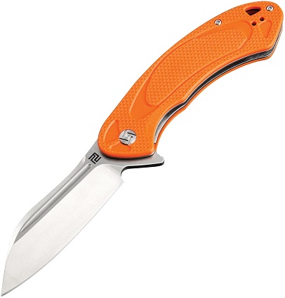 Artisan Cutlery Immortal Flipper Folding Knife, D2, G10 Orange, 1818POEF