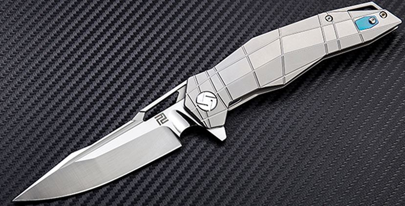 Artisan Cutlery Pangolin Flipper Framelock Knife, S35VN, Titanium, ATZ1826GGYS