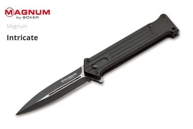 Boker Magnum Intricate Flipper Folding Knife, Assisted Opening, 440A, Aluminum, B-01LL312