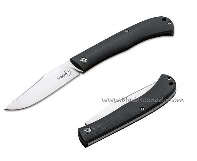 Boker Plus Slack Slipjoint Folding Knife, VG10, G10 Black, 01BO065