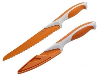 Boker Kitchen Colour Cut Bread Knife, Apricot Orange w/Guard, B-03CT303