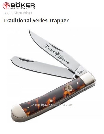 Boker Germany Traditional Series Trapper Slipjoint Knife, High Carbon, Faux Tortoise, B-110731T